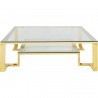 Table basse Rush 120x120cm dorée Kare Design