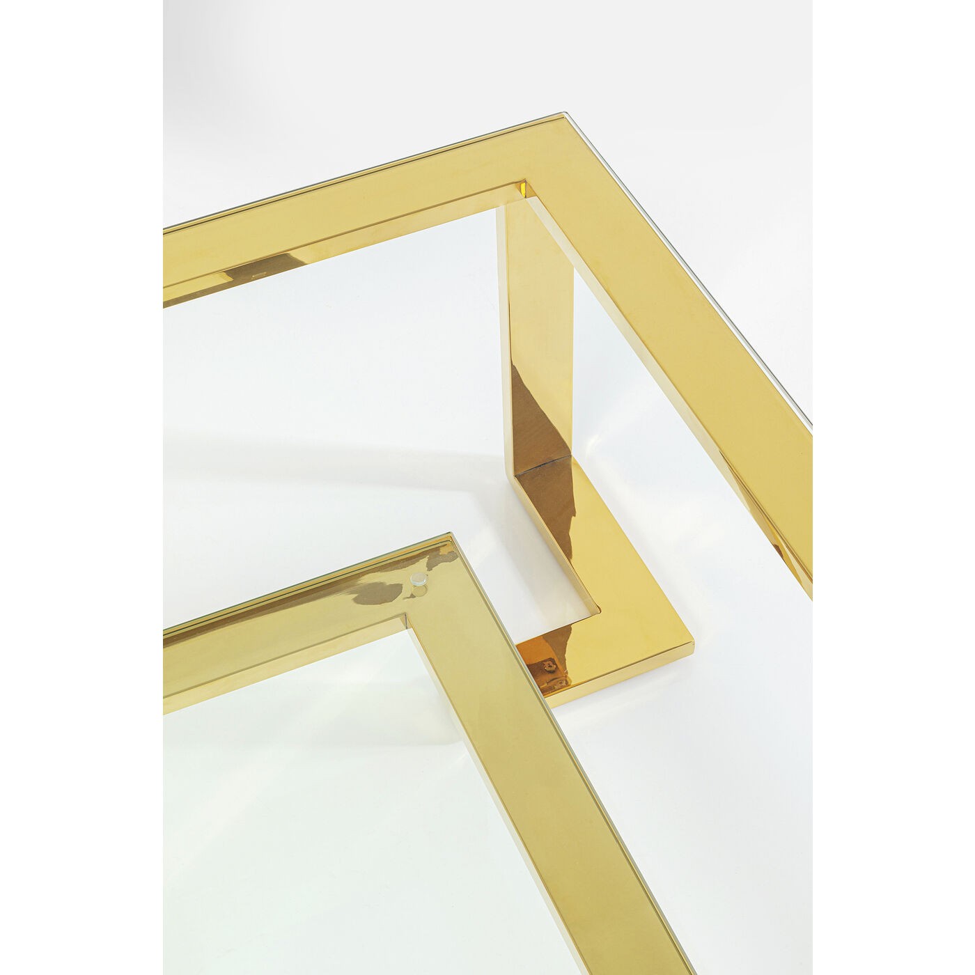 Table basse Rush 120x120cm dorée Kare Design
