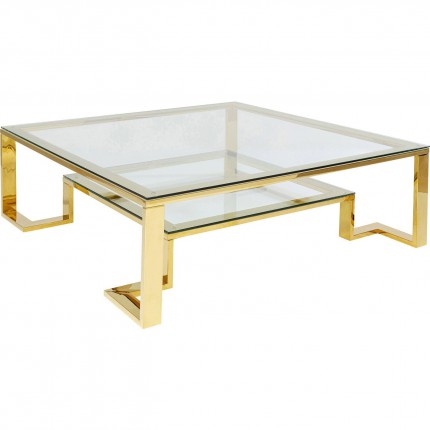 Table basse Rush 120x120cm dorée Kare Design