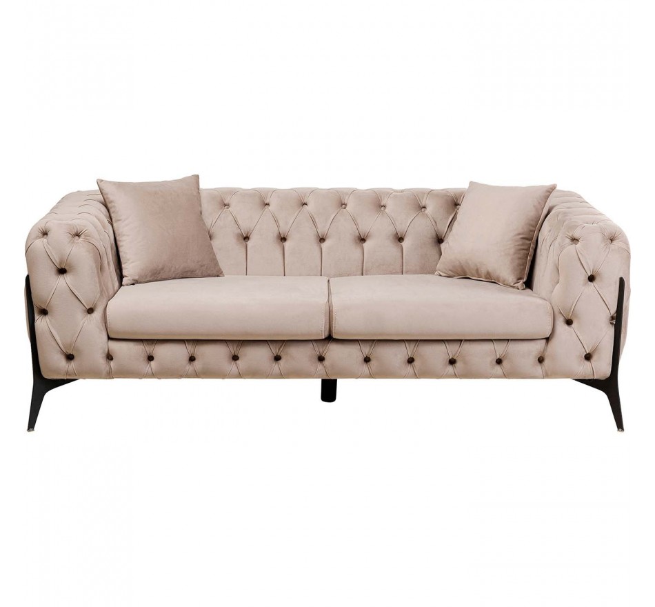 Sofa Bellissima 2-seater velvet beige Kare Design Sofa Bellissima 2-seater velvet beige Kare Design