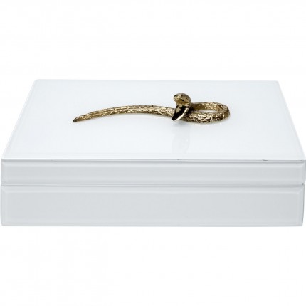 Boîte blanche serpent doré Kare Design