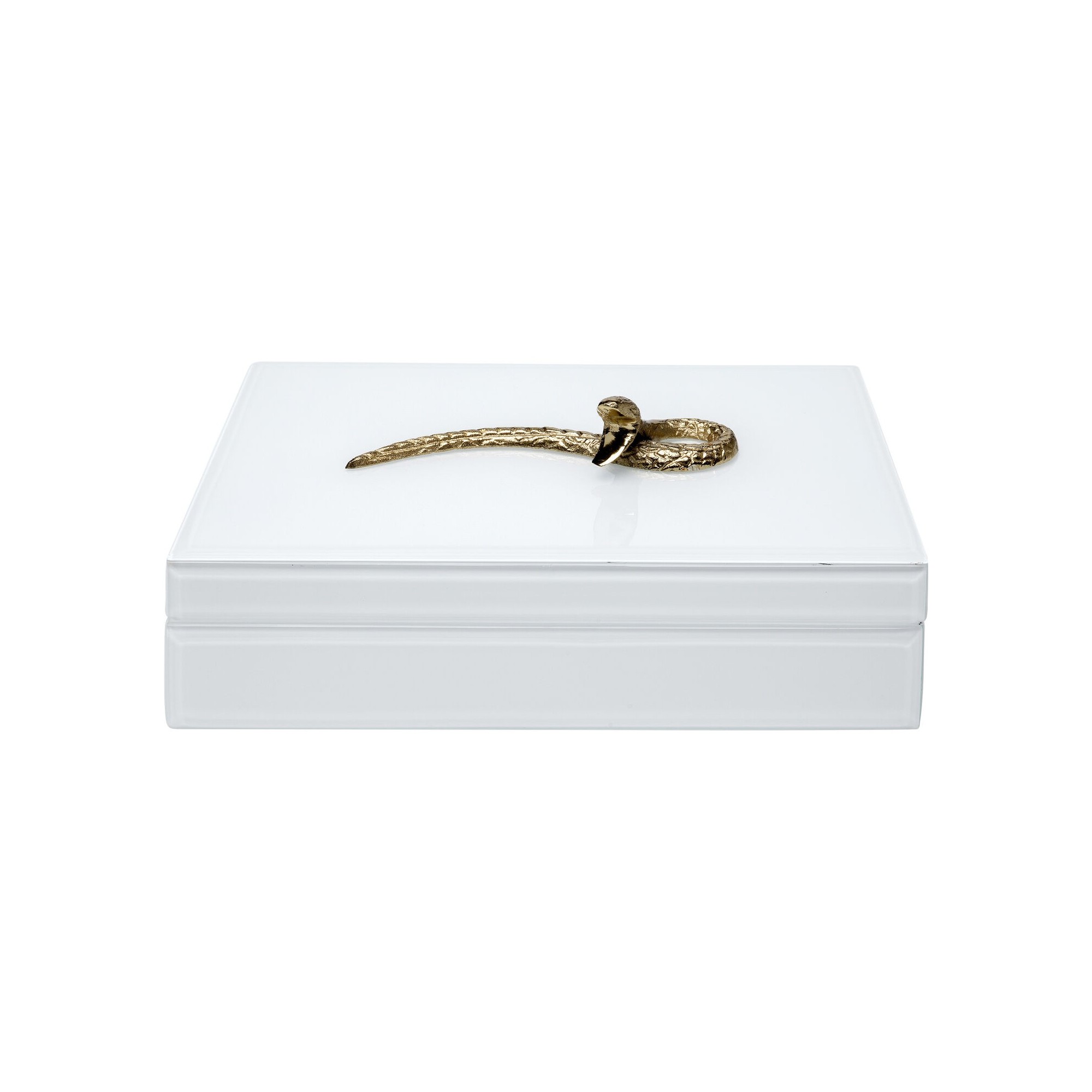 Boîte blanche serpent doré Kare Design