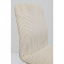 Chaise Lara Cord côtelée crème Kare Design