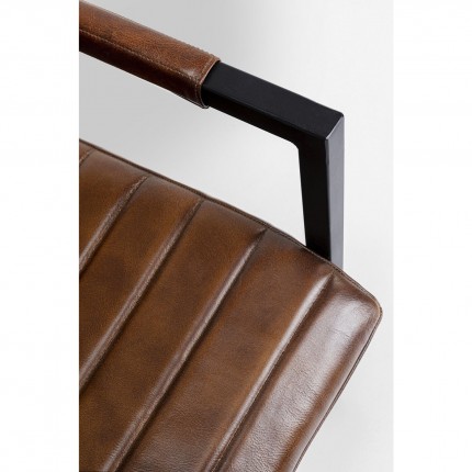 Chaise avec accoudoirs Cantilever Lola marron Kare Design