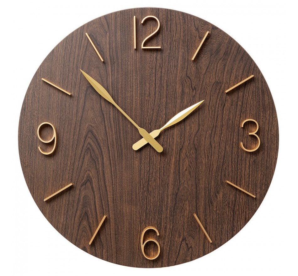 Horloge murale Bruno 50cm marron Kare Design