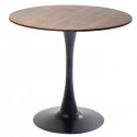 Table Schickeria 80cm noyer et noir Kare Design