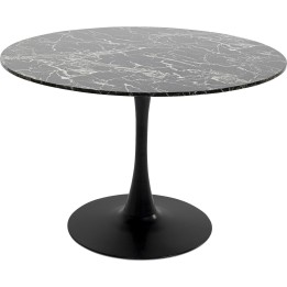 Table Schickeria Marbleprint noir 110cm Kare Design