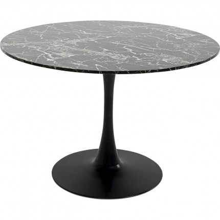 Table Schickeria 110cm effet marbre noir Kare Design