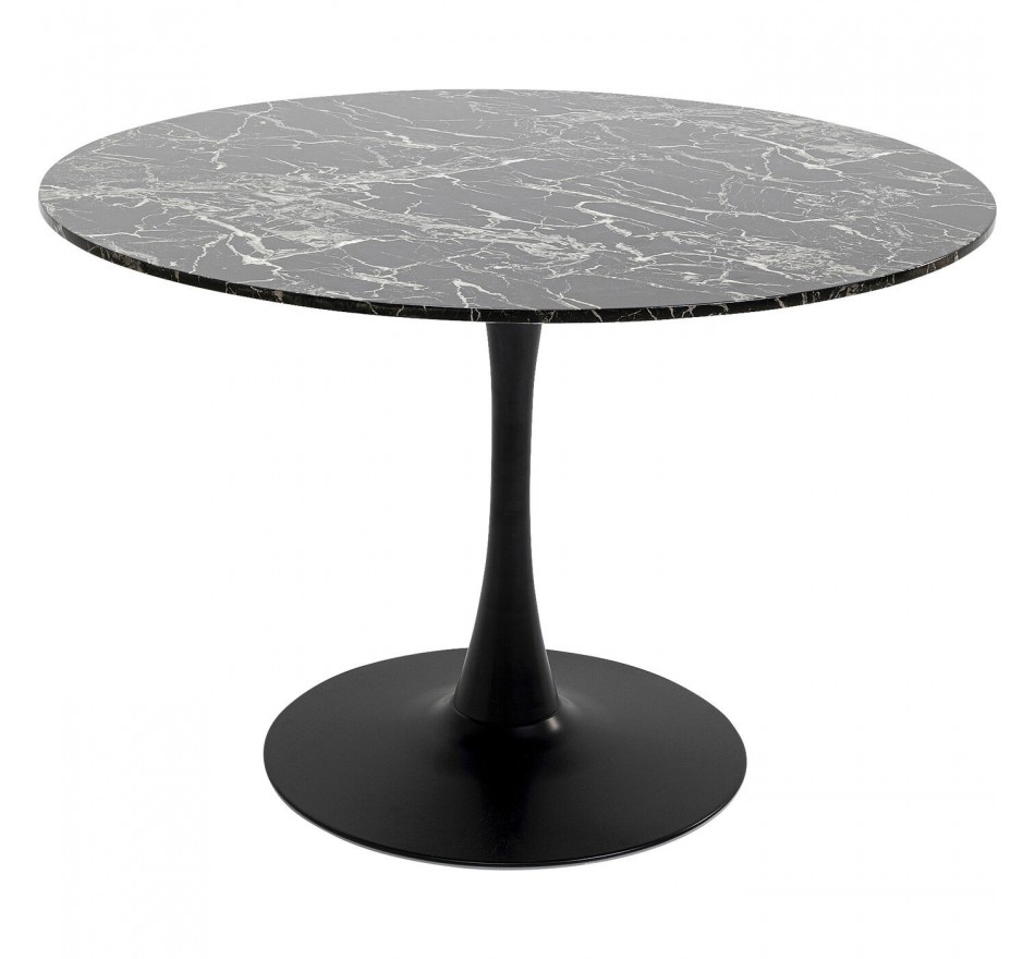 Table Schickeria Marbleprint noir 110cm Kare Design