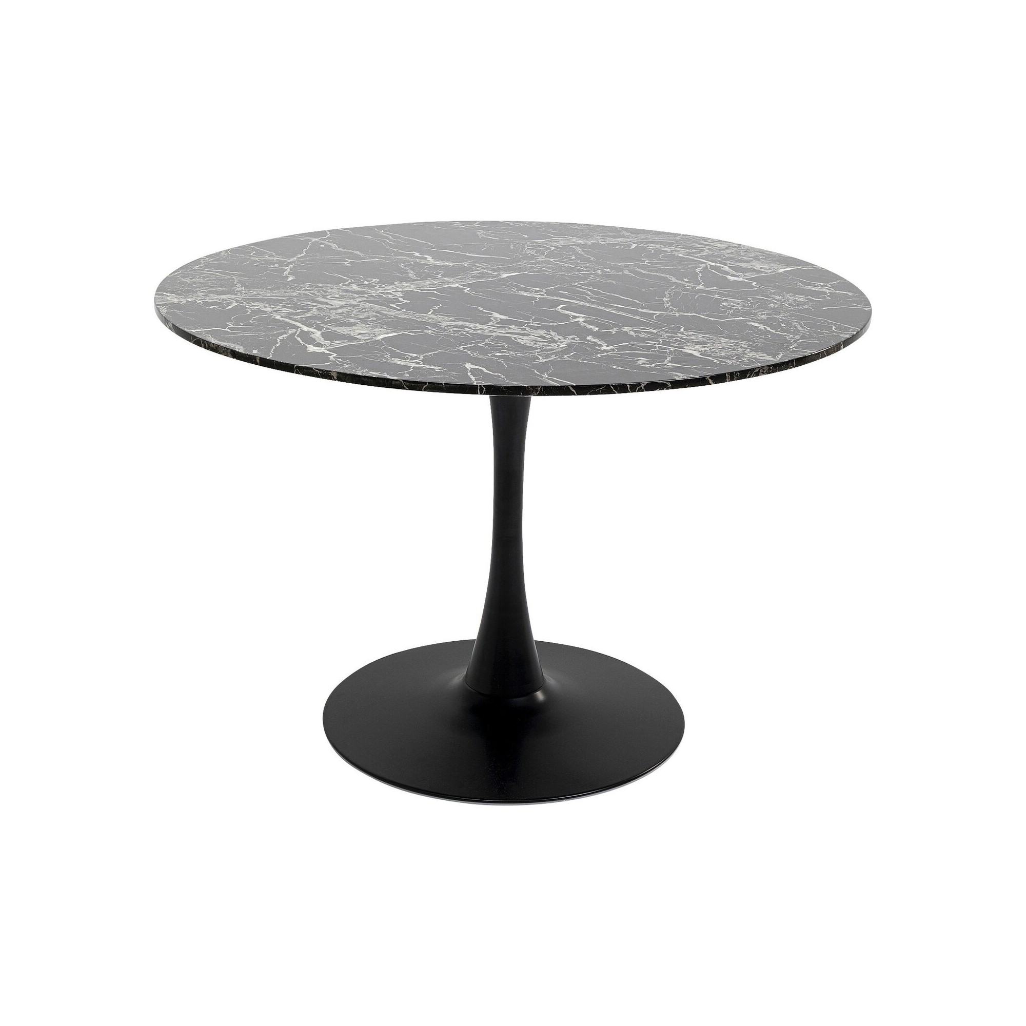 Table Schickeria Marbleprint noir 110cm Kare Design