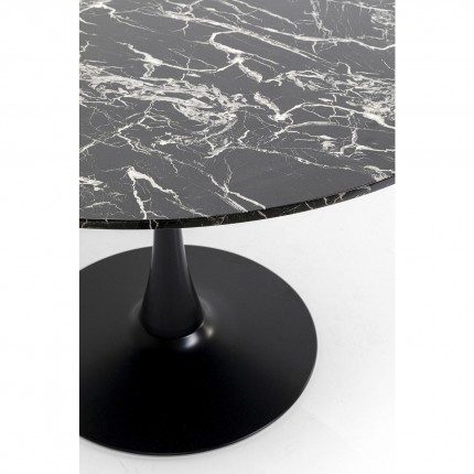 Table Schickeria 110cm effet marbre noir Kare Design