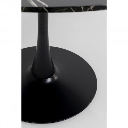 Table Schickeria 110cm effet marbre noir Kare Design