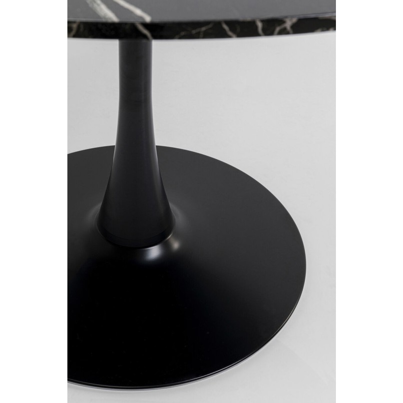 Table Schickeria Marbleprint noir 110cm Kare Design
