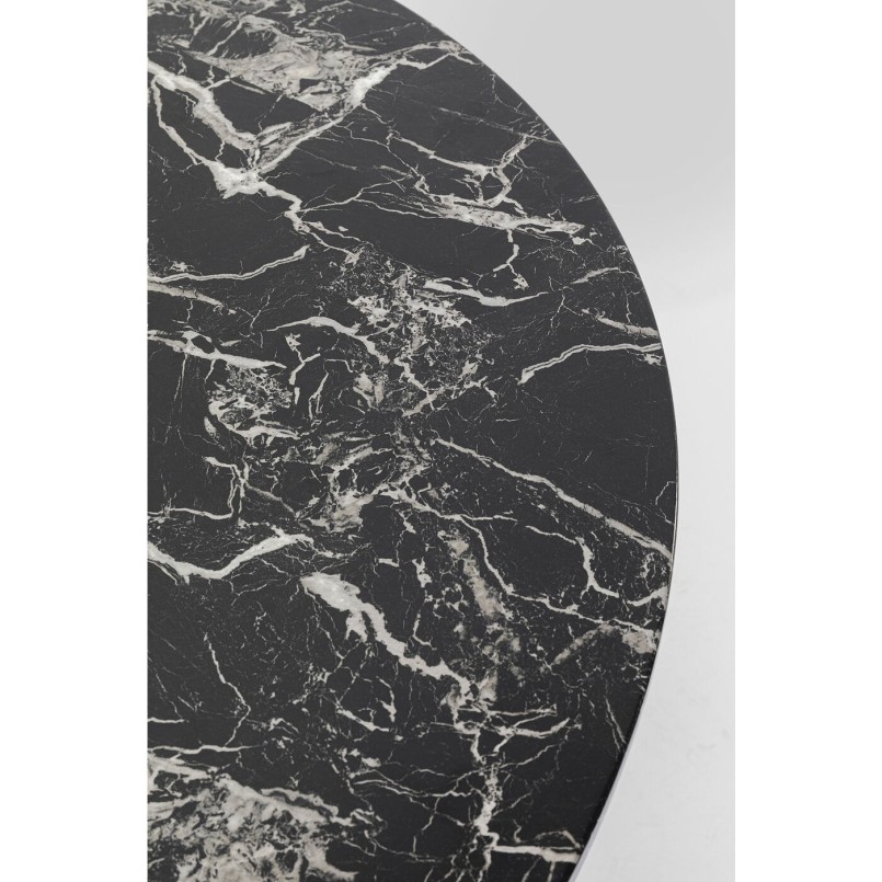 Table Schickeria 80cm effet marbre noir  Kare Design