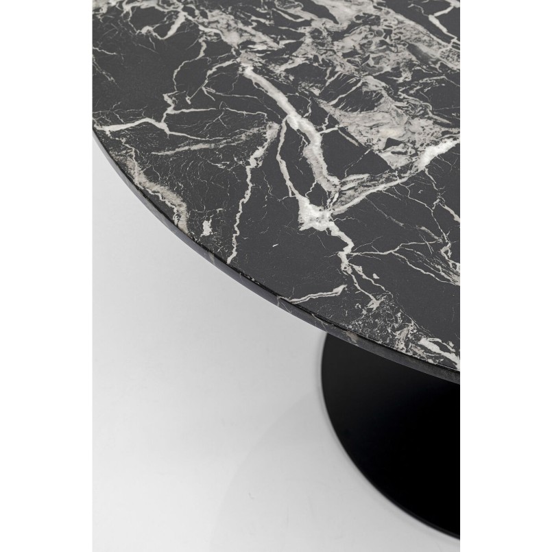 Table Schickeria 80cm effet marbre noir  Kare Design