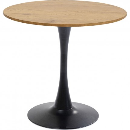 Table Schickeria 80cm chêne et noire Kare Design