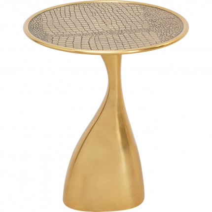 Table d'appoint Spacey dorée croco 36cm Kare Design
