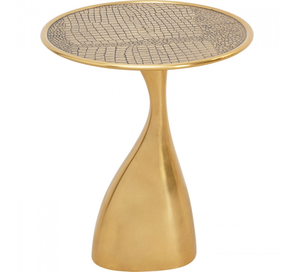 Table d'appoint Spacey dorée croco 36cm Kare Design
