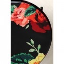 Tables d'appoint noires fleurs roses set de 2 Kare Design