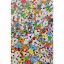 Tableau Touched éléphant fleurs jour 80x100cm Kare Design