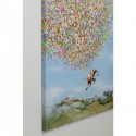 Tableau Touched éléphant fleurs jour 80x100cm Kare Design