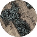 Tapis Kelim Ornament turquoise rond 200cm Kare Design