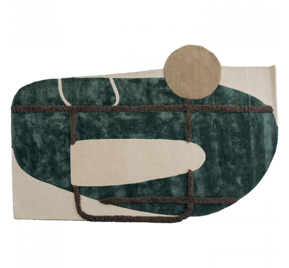 Tapis Tide 170x240cm vert et beige Kare Design