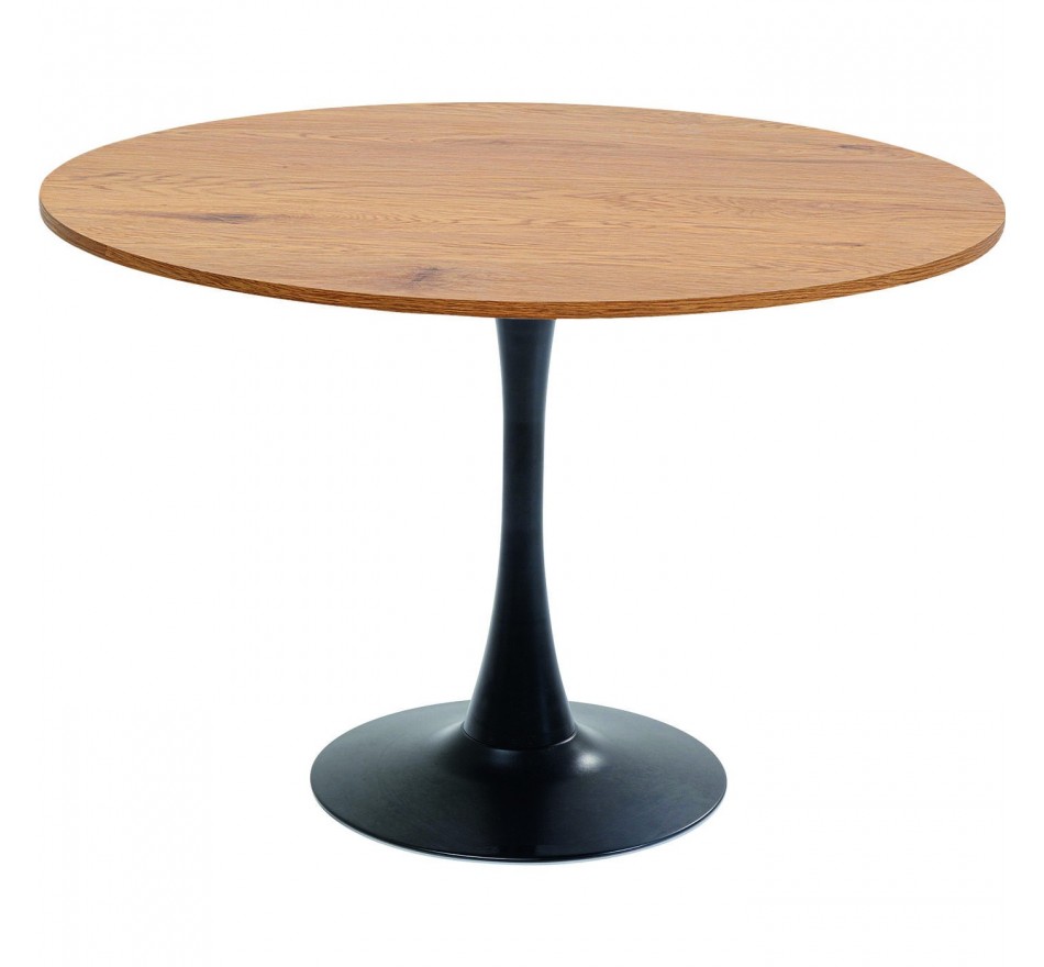 Table Schickeria 110cm chêne et noire Kare Design