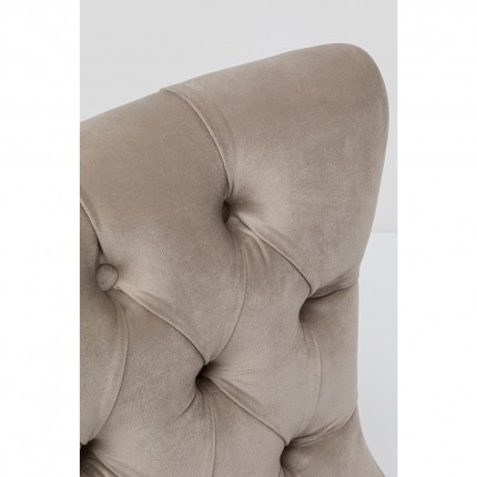 Fauteuil pivotant Bellissima velours beige Kare Design