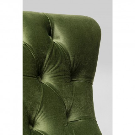 Fauteuil pivotant Bellissima velours vert Kare Design