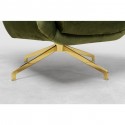 Fauteuil pivotant Bellissima velours vert Kare Design