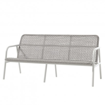 Outdoor sofa Diego 3-Seater white and grey Gescova