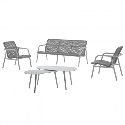 Tables basses Diego blanches set de 2 Gescova