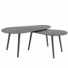 Tables basses Diego noires set de 2 Gescova