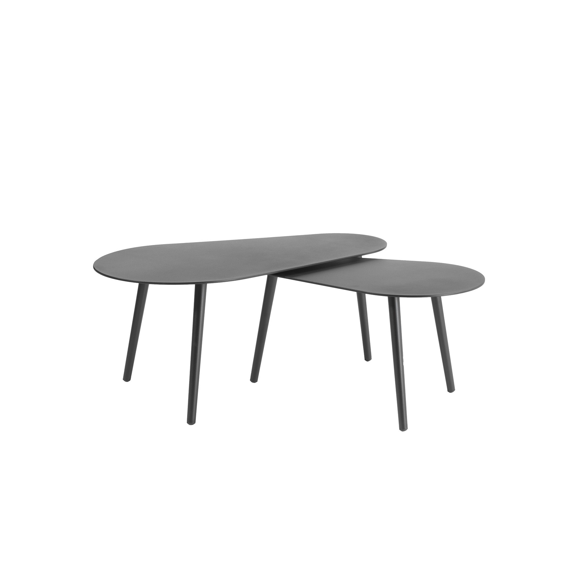 Tables basses Diego noires set de 2 Gescova