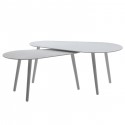 Tables basses Diego blanches set de 2 Gescova