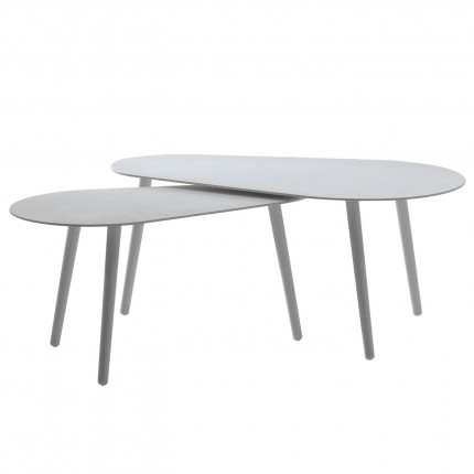 Tables basses Diego blanches set de 2 Gescova