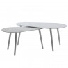 Tables basses Diego blanches set de 2 Gescova
