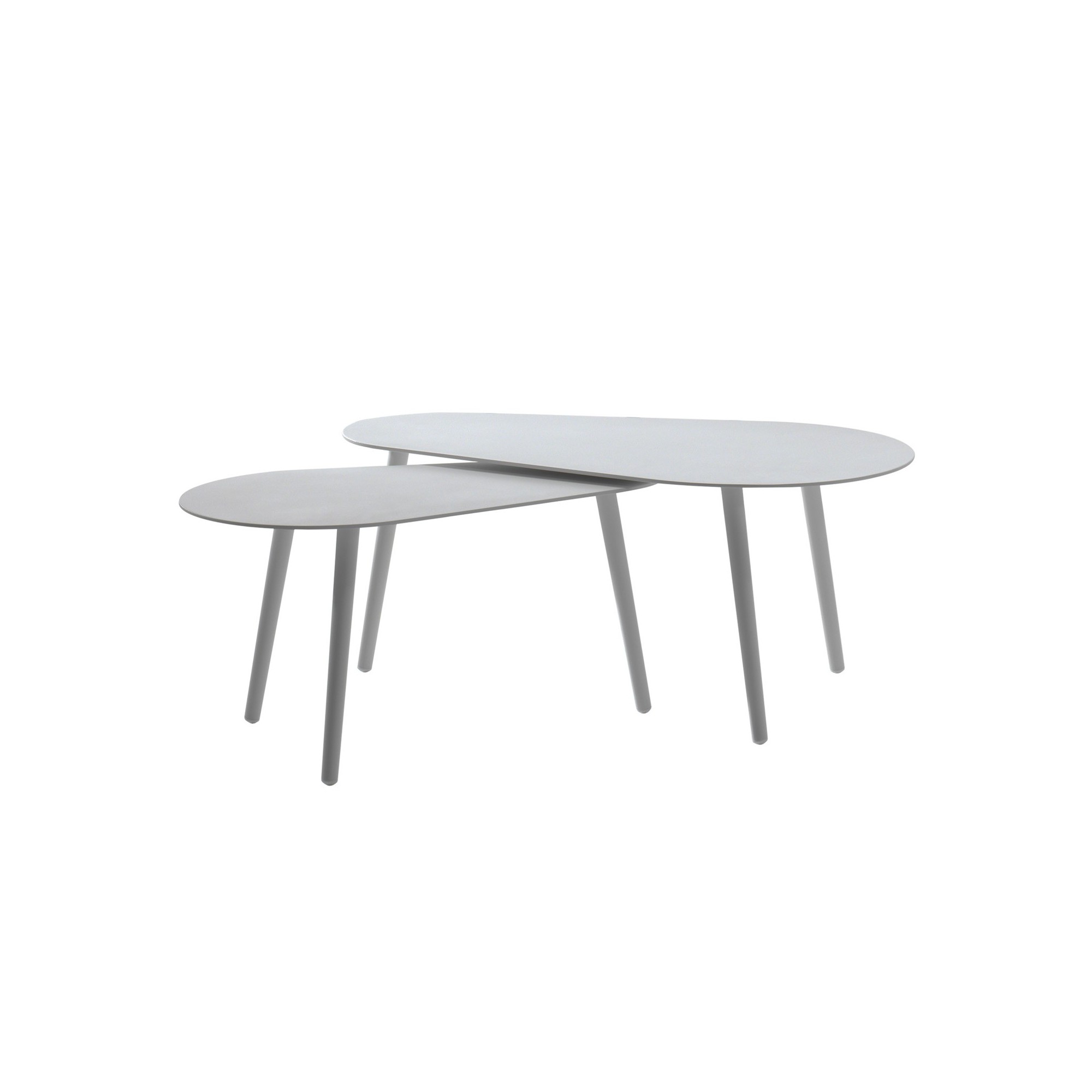 Tables basses Diego blanches set de 2 Gescova