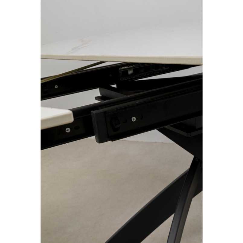 Table à rallonges Twist 180x90cm blanche Kare Design