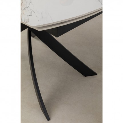 Table à rallonges Twist 180x90cm blanche Kare Design