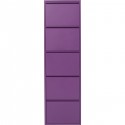 Casier à chaussures Caruso violet 5 tiroirs Kare Design