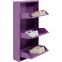Casier à chaussures Caruso violet 3 tiroirs Kare Design