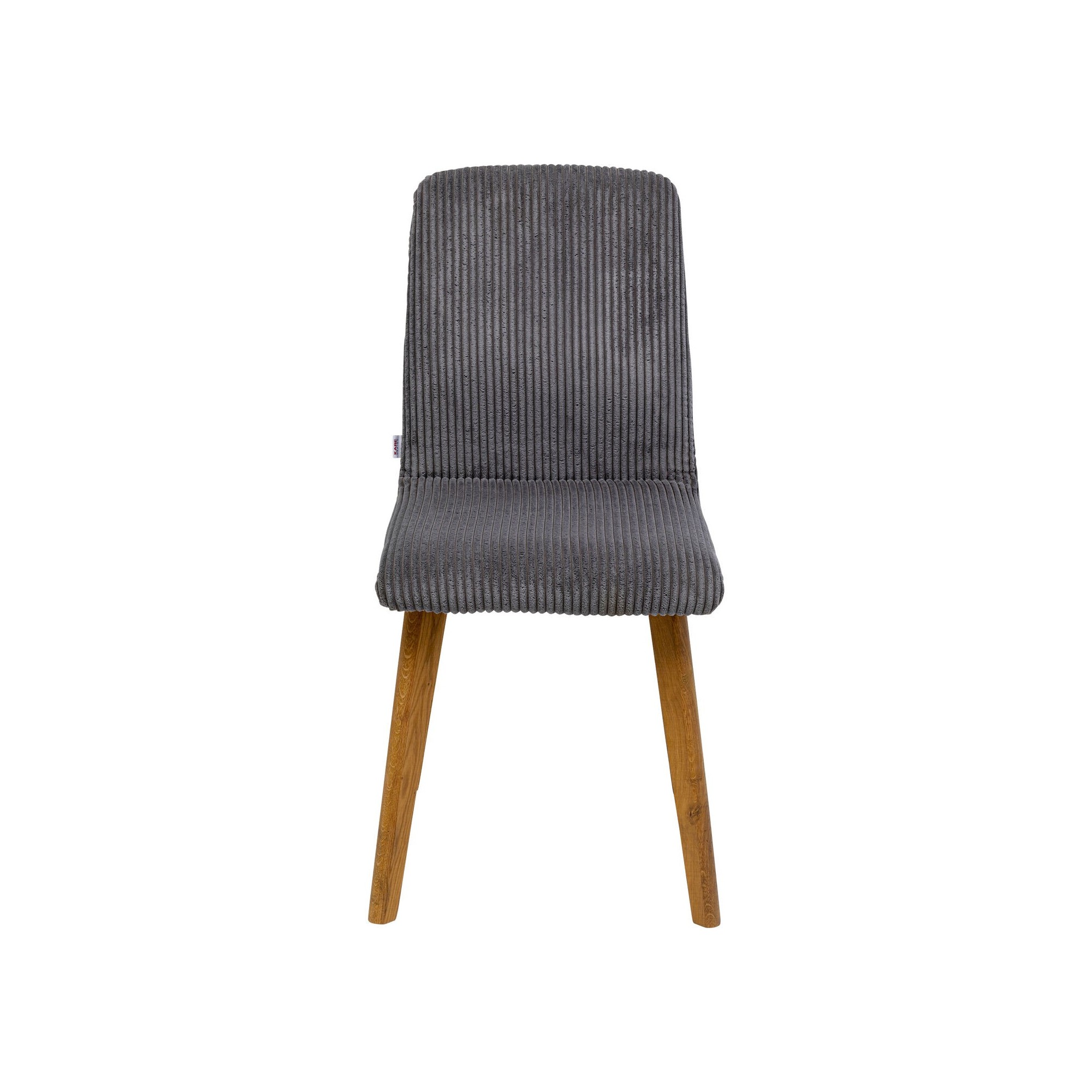 Chaise Lara Cord côtelée grise Kare Design