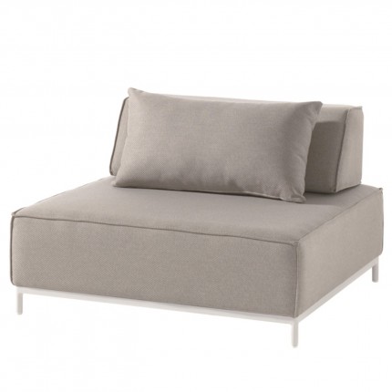 Outdoor armchair Avenatti grey and white Gescova