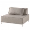 Fauteuil de jardin Avenatti gris et blanc Gescova