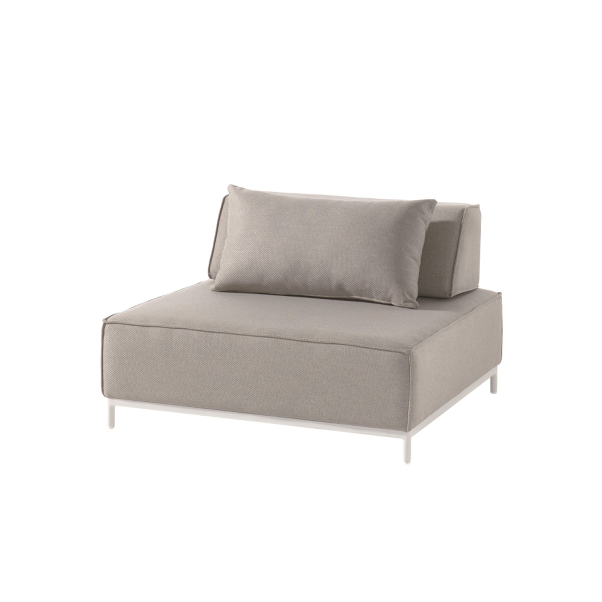 Fauteuil de jardin Avenatti gris et blanc Gescova