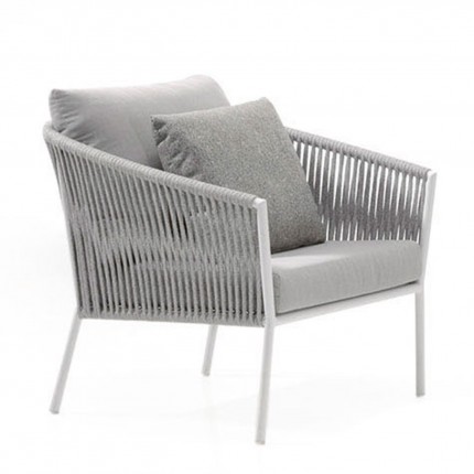Outdoor armchair Gabon grey and white  Gescova
