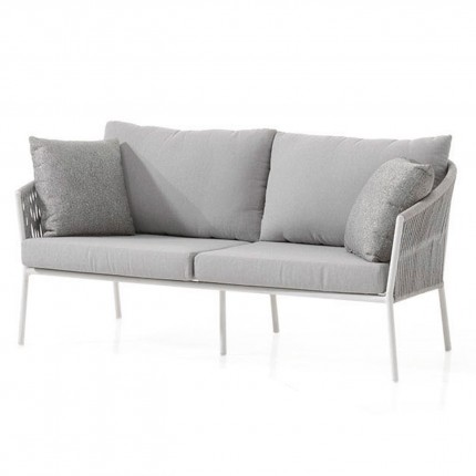 Outdoor sofa Gabon 2-Seater grey and white Gescova