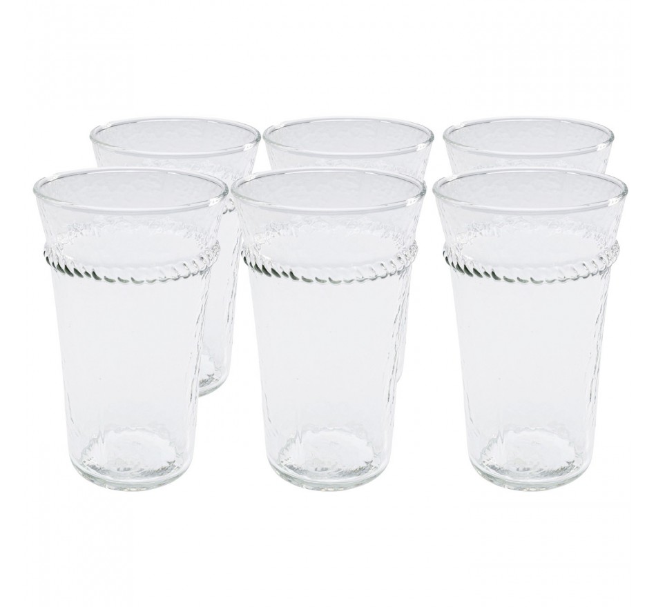 Verres à eau hauts Georgia set de 6 Kare Design